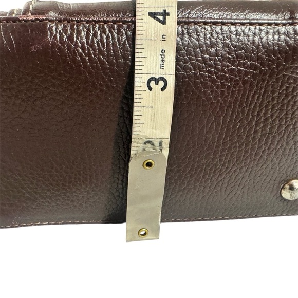 ISANTI BURGUNDY LEATHER BAG SATCHEL SHOULDER BAG GENUINE LEATHER MADE IN ITALY - Picture 14 of 16